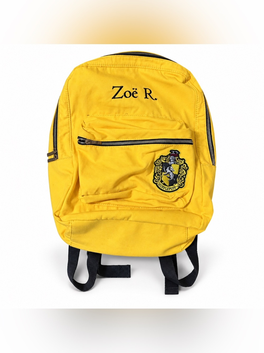 Universal Studios Harry Potter Hufflepuff Yellow Backpack Personalized